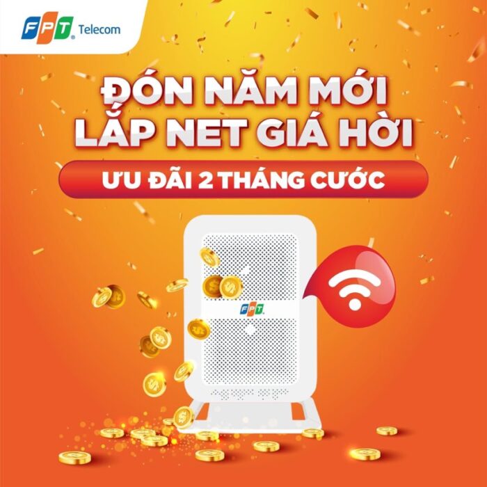 FPT Bảo Lộc tặng 2 tháng cước khi khách hàng đăng ký mới dịch vụ internet hoặc truyền hình cáp.
