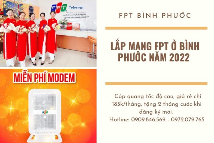 Giới thiệu dịch vụ lắp mạng FPT ở Bình Phước năm 2022.