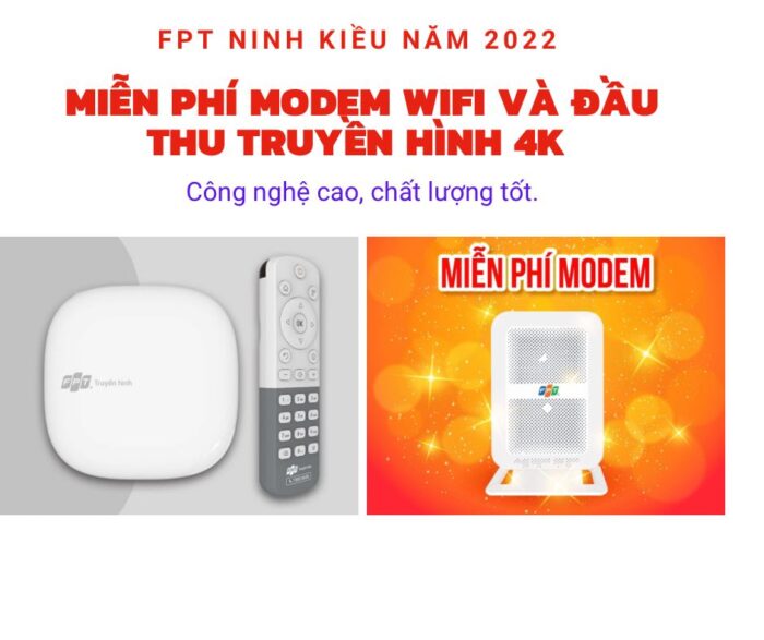 Khách hàng ở Ninh Kiều được cung cấp modem wifi chuẩn AC và đầu thu truyền hình chuẩn 4K.