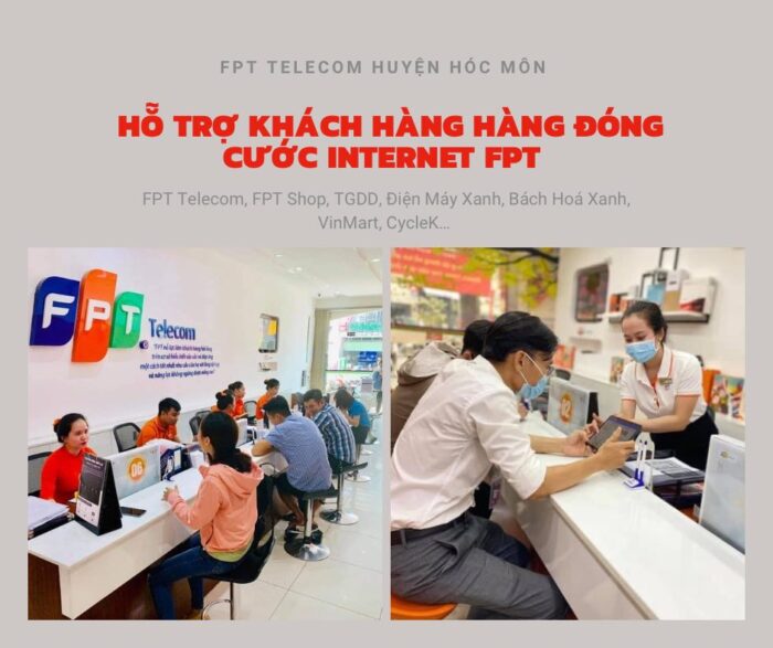 FPT Telecom hỗ trợ thu cước viễn thông FPT ở Hóc Môn