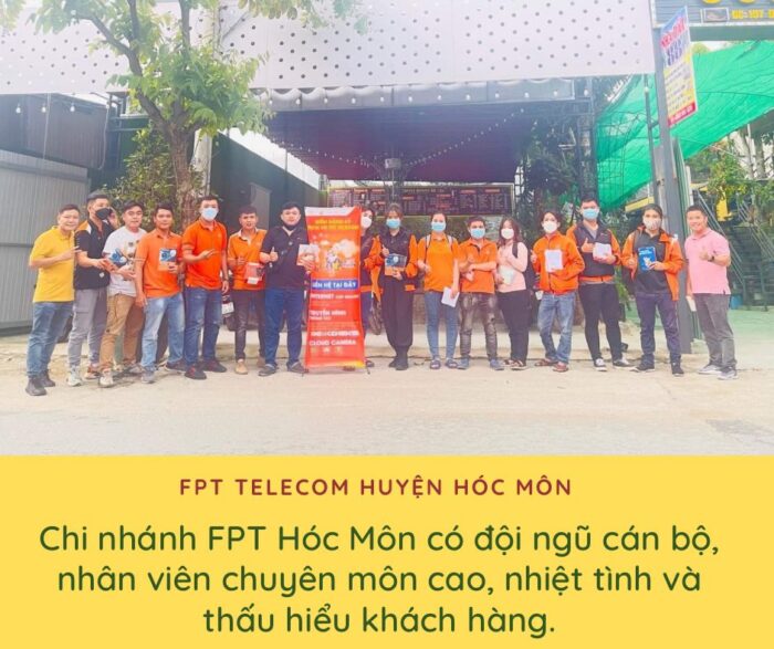 Văn phòng FPT Huyện Hóc Môn có đội ngũ cán bộ, nhân viên chuyên môn cao.
