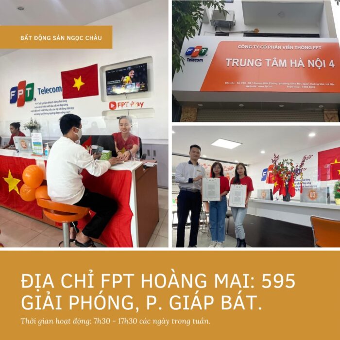 Địa chỉ FPT Quận Hoàng Mai ở số nhà 959 Giải Phóng, P. Giáp Bát.
