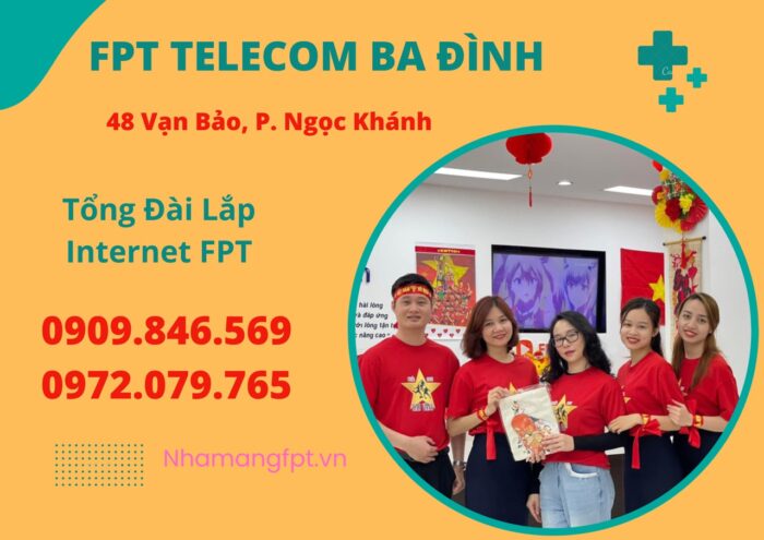 FPT Quận Ba Đình là chi nhánh đầu tiên của FPT Telecom tại TP. Hà Nội.