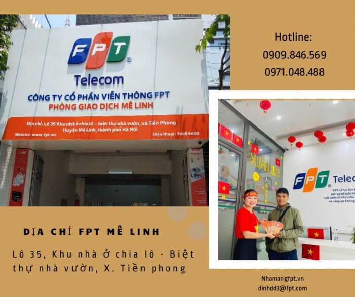 Địa chỉ FPT Mê Linh tọa lạc ở 35 Khu nhà ở liền kề Phương Huy, Xã Tiền Phong.