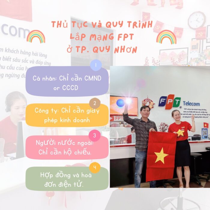 Hiện nay quy trình và thủ tục đăng ký lắp mạng FPT ở Quy Nhơn đã đơn giản và nhanh chóng nhất.