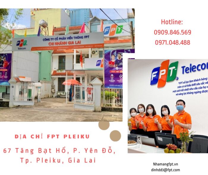Địa chỉ FPT Pleiku tọa lạc ở địa chỉ 67 Tăng Bạt Hổ, Phường Yên Đỗ, TP. Pleiku.