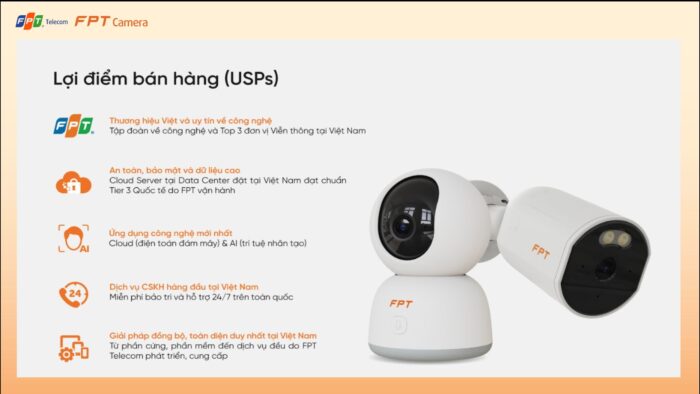 Sản phẩm camera FPT được đầu tư công nghệ cao, xứng đáng với túi tiền khách hàng.